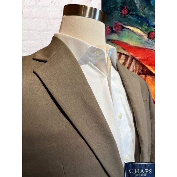 Chaps Ralph Lauren 38R Mens Brown Blazer Casual Sport Coat Suit Jacket - Picture 4 of 14